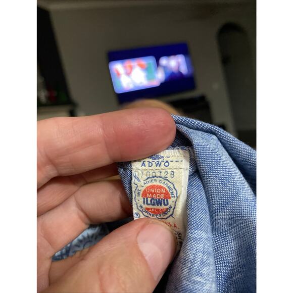 Russ French Floral Button Down Long Sleeve Shirt Union Made Women’s Large? *READ - Picture 5 of 7